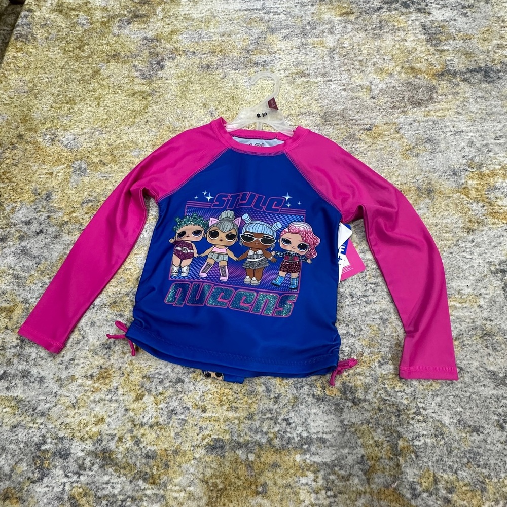L.O.L. Surprise! Kids Rashguard - Blue and Pink